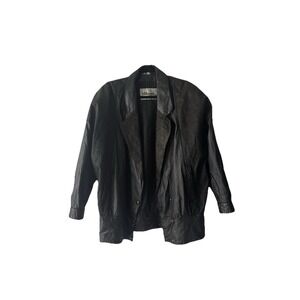 Vintage Wilson's Suede & Leather‎ Oversized Biker Bomber Jacket 80s/90s Sz Large